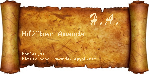 Héber Amanda névjegykártya